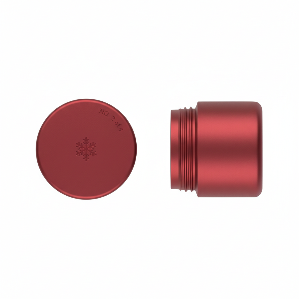 STRYDE™ Holiday 2026 Collector Cap No. 2 of 4 — Crimson Red with snowflake emboss