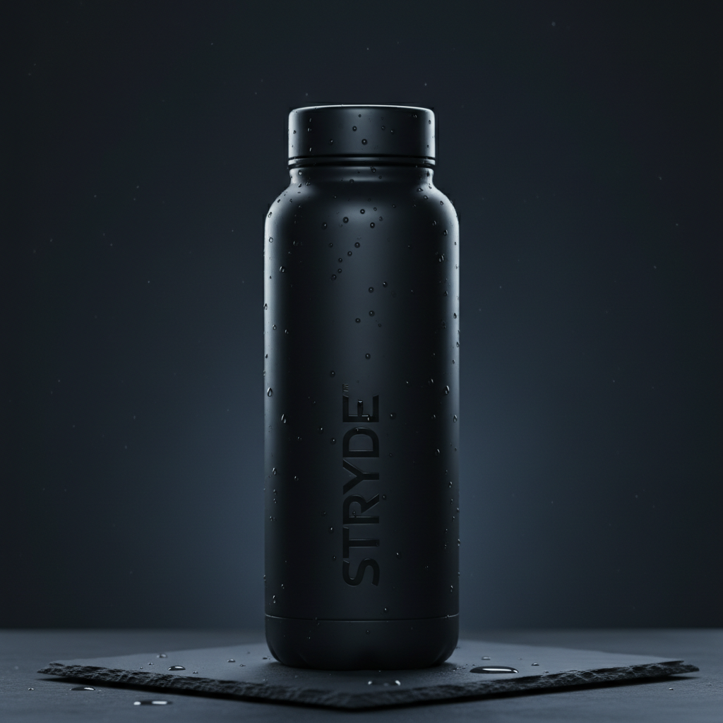 STRYDE™ 32oz Insulated Water Bottle — Premium Matte Black